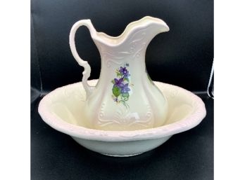Vintage RS Prussia Pitcher & Bowl