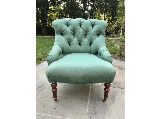 Deep Upholstered And Tufted Arm Chair