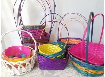 Large Assortment Of Colorful Easter Baskets