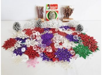 Lot Of Sparkle Glitter Christmas Tree Ornaments