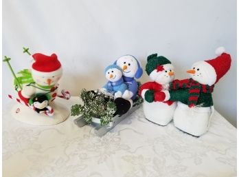 Three Animated Musical Christmas Holiday Snowmen