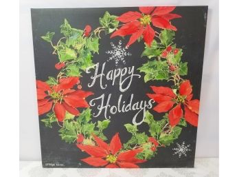 Christmas Canvas Wall Art Signed By Artist Kathryn White