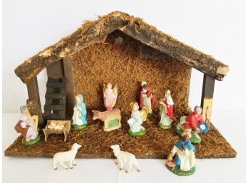 Rustic Christmas Manger Creche Nativity Set