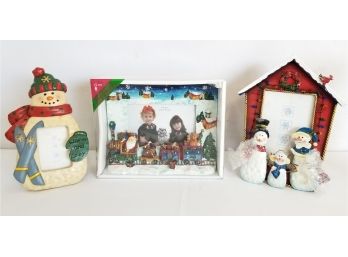 Three New Christmas Holiday Picture Frames