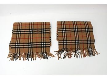 Two Burberry Lambswool Scarves