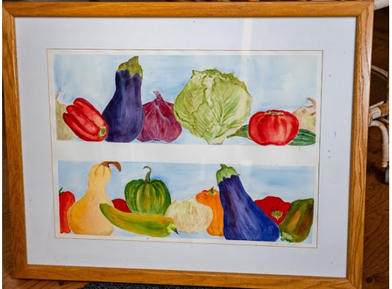 Framed Vegetable Painting