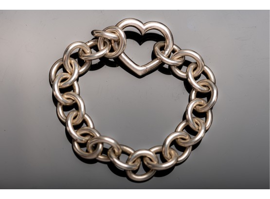 Sterling Silver Tiffany & Co Heart Bracelet