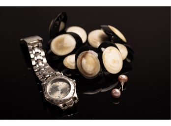 Fossil Watch, Bracelet And Earrings