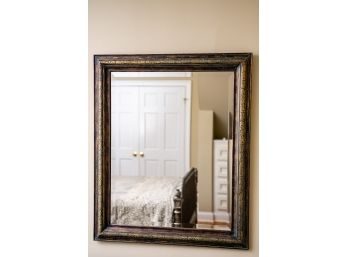 Attractively Framed Beveled Mirror With Wood And Gold