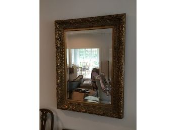 Vintage Framed Carved Beveled Mirror