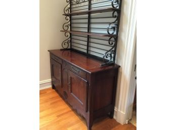 Drexel Heritage  Baker’s Rack With Metal Top And 2 Shelves