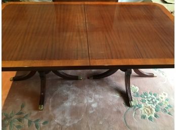 Paramount Antique Double Pedestal Dining Room Table With 2 Leaves