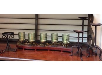 Collection Of Candle Holders And Candle Sticks