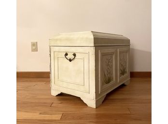 Solid Wood • Hand Painted Floral Motif Blanket Chest