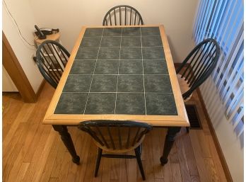 Green Tile Table & Matching Chairs