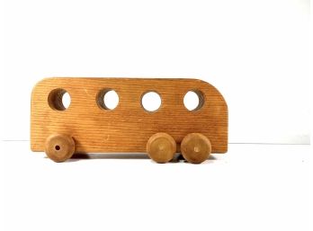 Vintage • Wooden Toy • Schoolbus