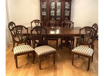 Ashley Furniture • Dining Room • Table & 8 Chairs And Lighted China Cabinet