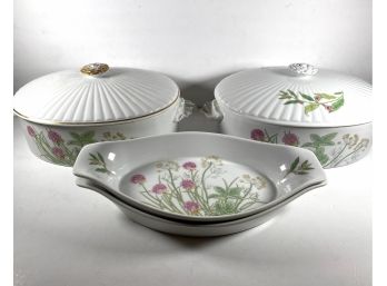 Vintage • Shafford • Oven To Table Porcelain • Herbs & Spices Pattern • (6)pc Group
