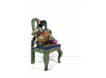 Mixed Media • Seated Jester  Solid Wood Chair