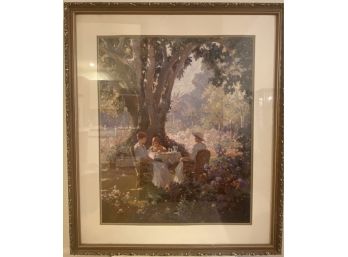 Framed Print • Mother Daughter And Grandmother Luncheon Under A Tree