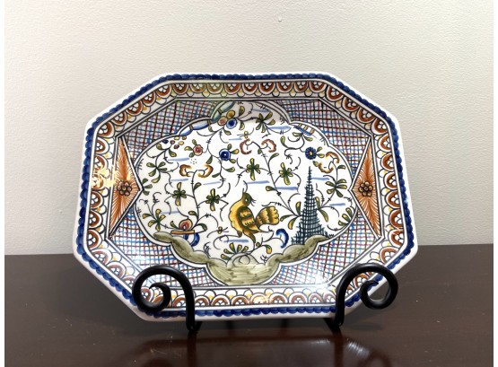 Nazari • Hand Painted Ceramic Serving Dish • Art Pottery