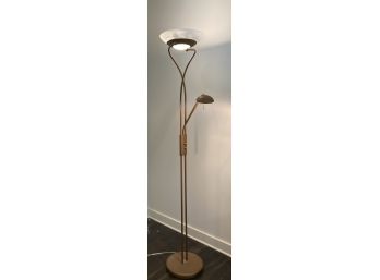 Gold Tone Floor Lamp • Dimmable