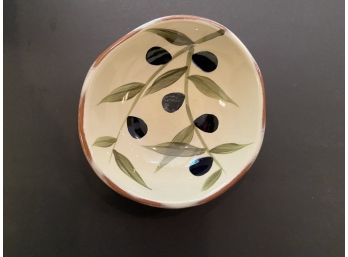 Art Pottery Glazed Olive Bowl