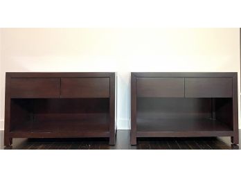 Williams Sonoma Home • 2 Drawer Nightstands Pair