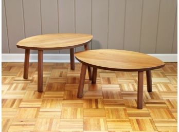 A Pair Of Vintage Modern Almond Form Cocktail Tables