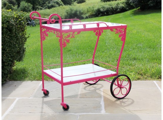 A Vintage Cocktail Cart In Orleans Pattern By Russell Woodard