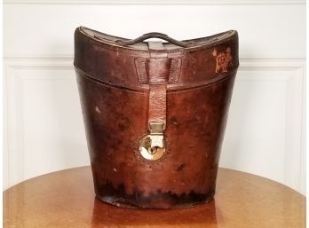 An English Leather Riding Hat Box
