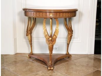 A Custom Fabricated Pedestal Table By Girard Emilia