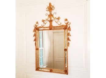 A French Empire Style Mirror In Gilt Wood Frame