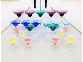 A Large Collection Margarita Glasses