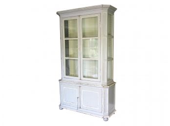 A Painted Wood Paneled Display Cabinet From Lillian August - 1 Of 2
