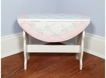 A Painted Wood Drop Leaf Table