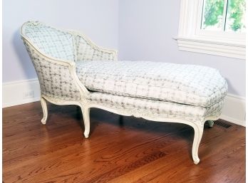 A Painted Wood Louis XV Style Chaise Lounge