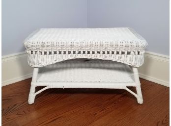 A Vintage Wicker Coffee Table