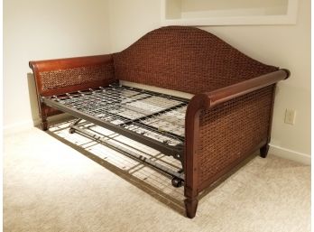 An Indonesian Import Exotic Hardwood Trundle Bed
