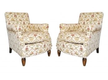 A Pair Of Mid-20th Century Upholstered Armchairs