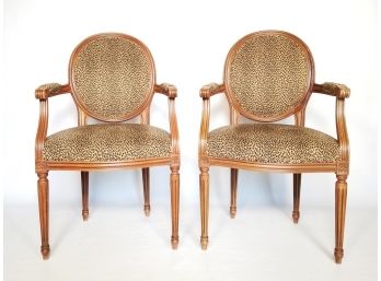 A Pair Of Mid 20th Century Upholstered Fanteuils