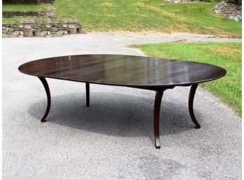 A Large Bespoke Cherry Expandable Dining Table By The Wright Table Company