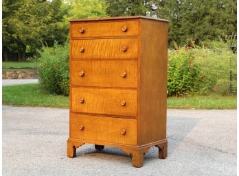 An Early 20th Century Tiger Maple Chest Of Drawers By West Michigan Furniture Company