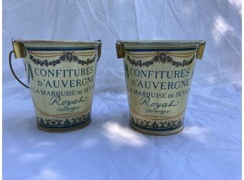 2 Candles In Decorative Tins