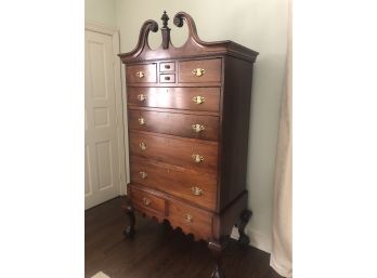 Antique Mahogany High Chest Of Drawers (See Description)