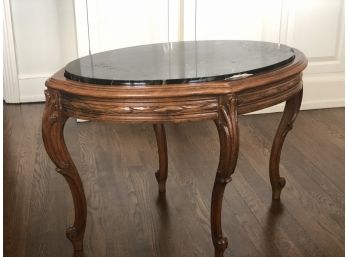 Antique French Small Marble Top Coffee Table