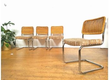 Vintage Chromcraft C-32 Cantilevered Cesca Chairs