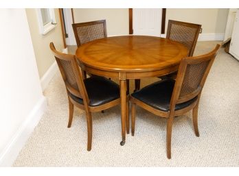 Vintage Federal Style Extendable Dining Table On Casters