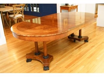 Vintage Baker Regency Style Palladian Extendable Dining Table W/Claw Feet