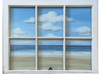 Trompe L'oeil Beach Window Art